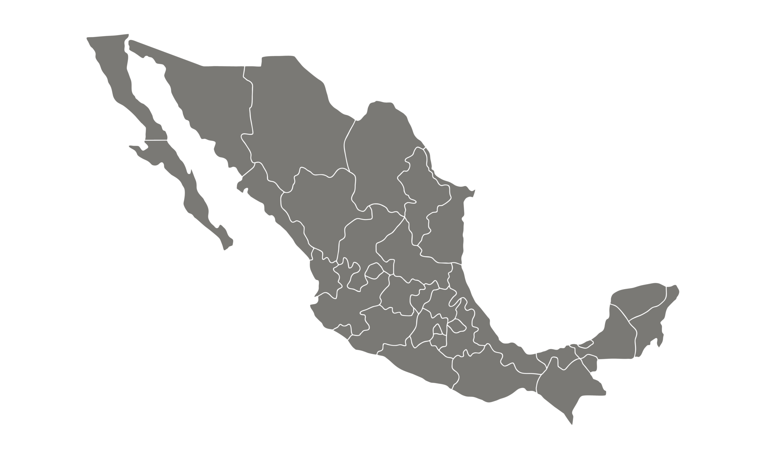 Mapa de México para contacto de BIBO